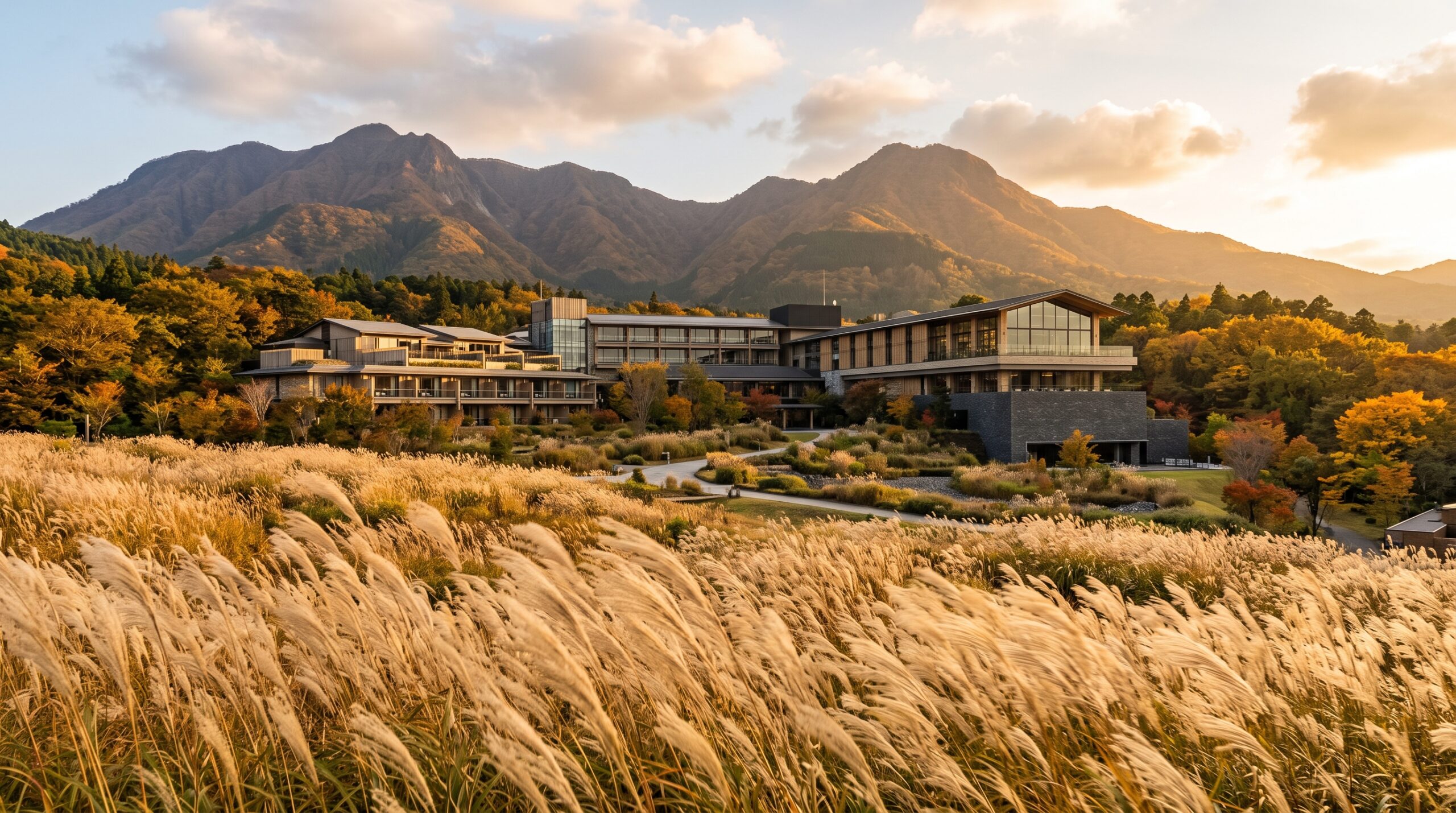 Hakone Sengokuhara Prince Hotel with susuki grass field