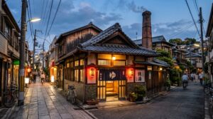 Kamata Onsen retro Tokyo bathhouse exterior