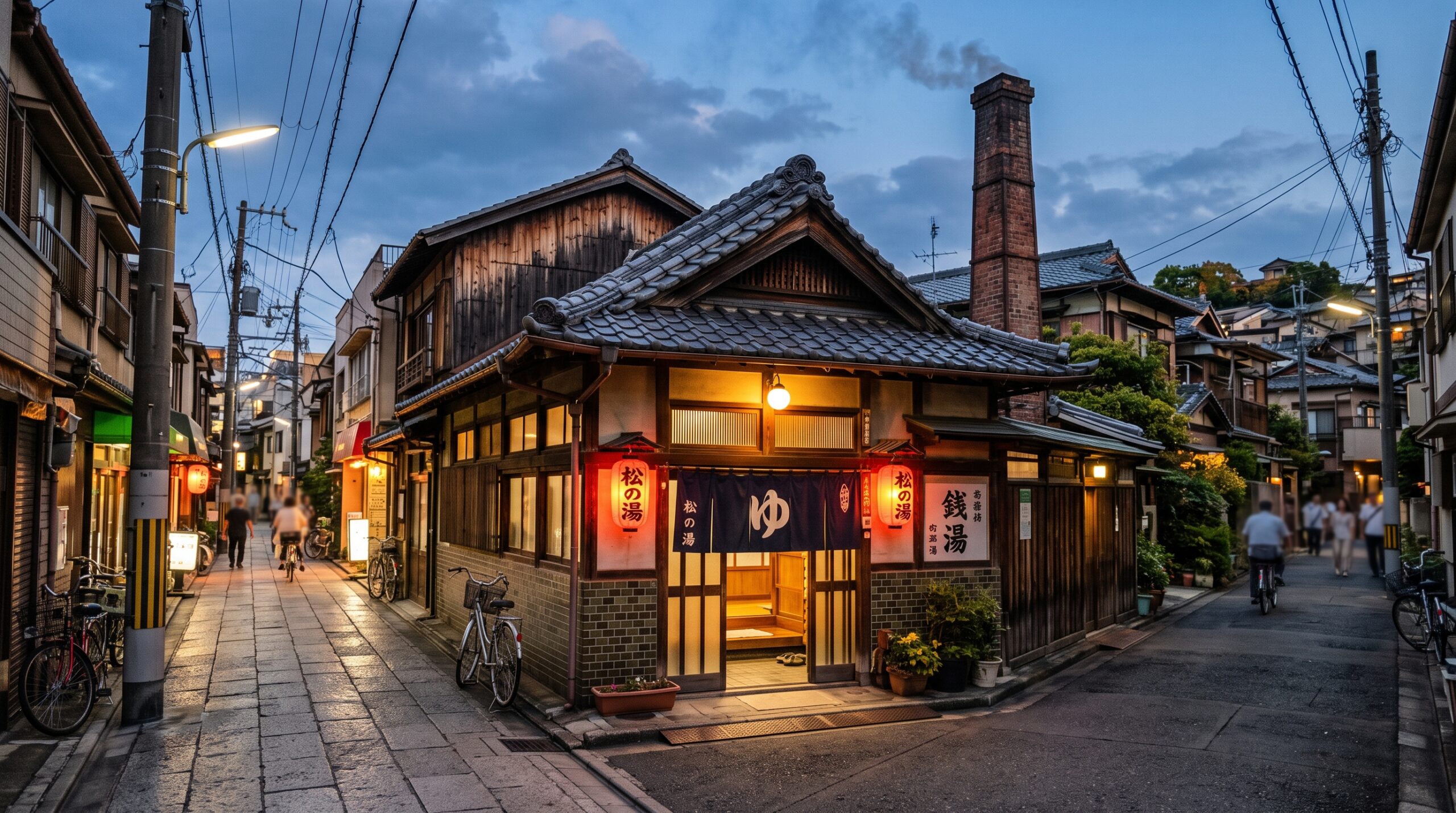 Kamata Onsen retro Tokyo bathhouse exterior